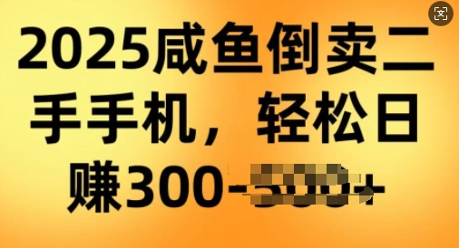 2025闲鱼倒卖二手手机，高客单，高利润，轻松日入3张-聚赢网创