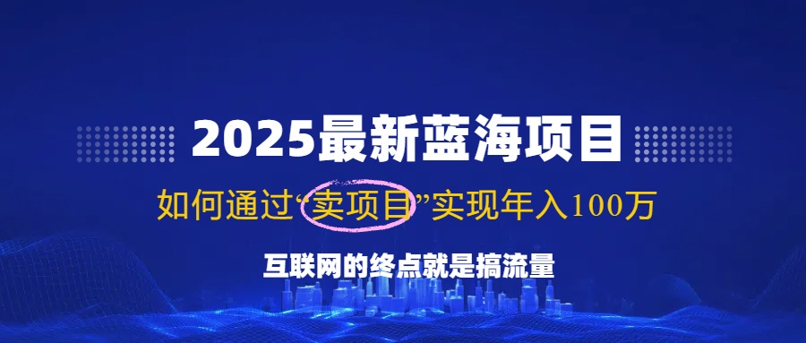 （14305期）2025最新蓝海项目，零门槛轻松复制，月入10万+，新手也能操作！-聚赢网创